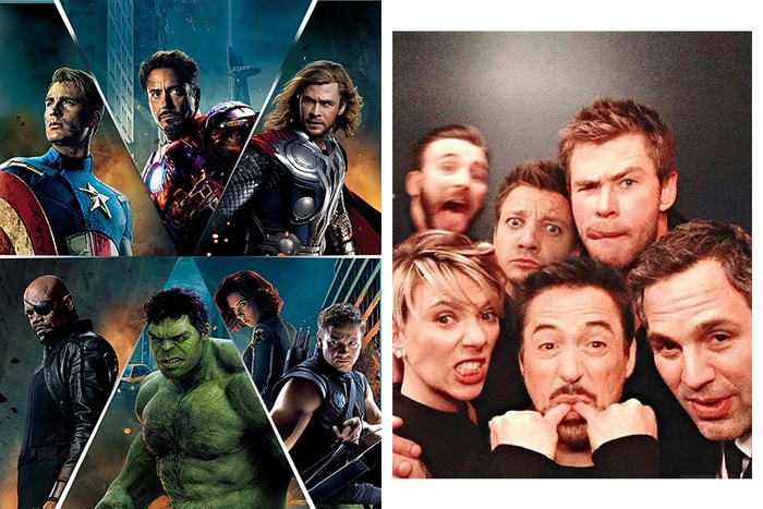 初代 Avengers 成員一同紋上這個獨特圖案,紀念這 10 年的美好時光…