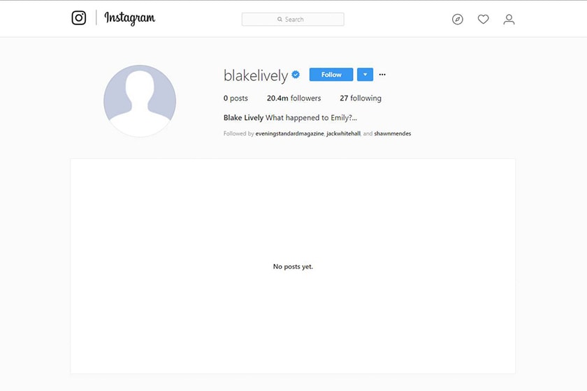blake lively deletes all her instagram posts to promote new movie A Simple Favor