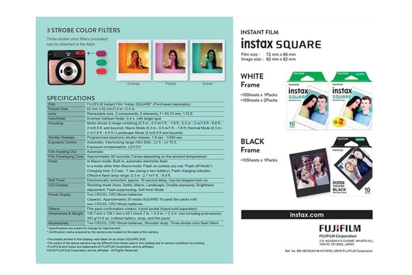 fujifilm instax square sq 6