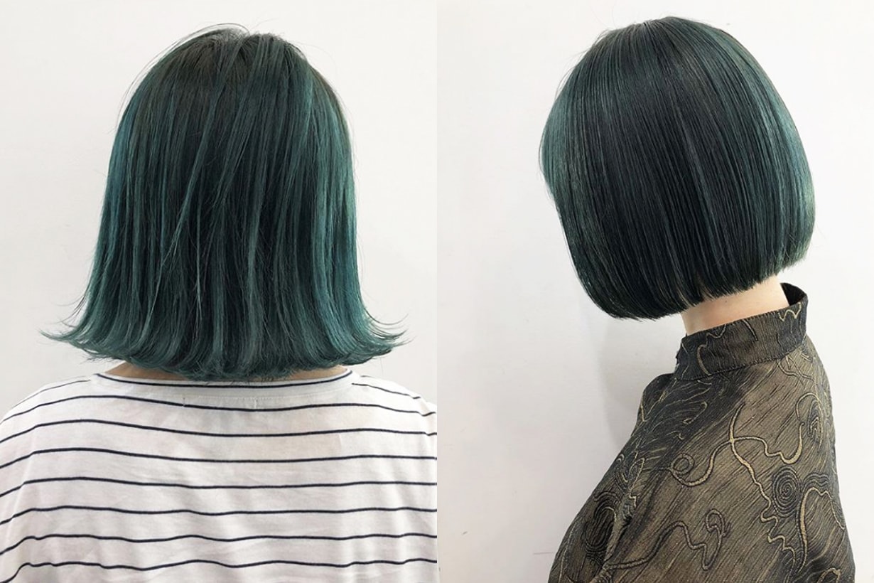 Japanese Hairstyles Hair colour Green Grey Trend