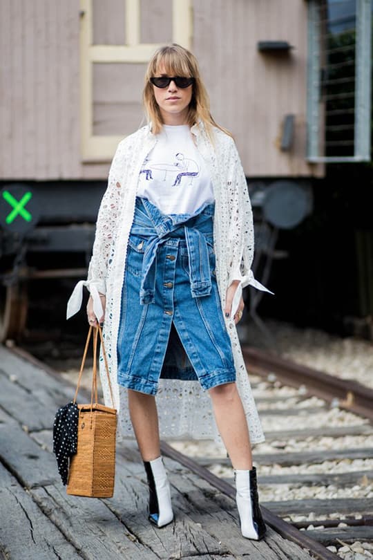 net bag and straw bag street style