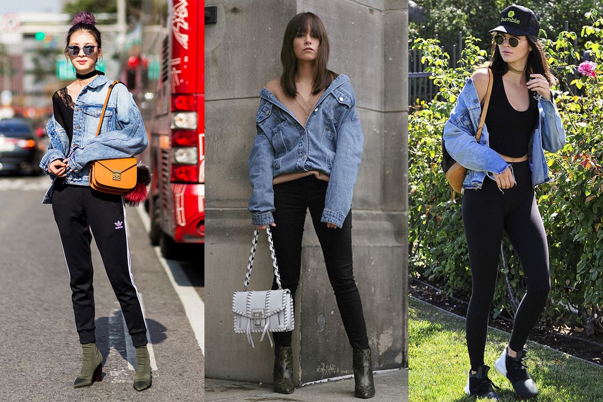 off shoulder denim jacket trend