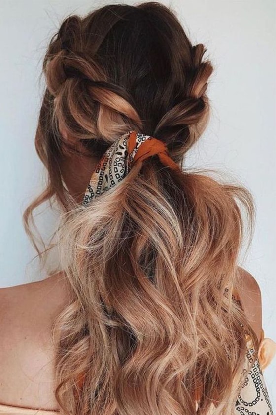 scarf summer hairstyle inspiration pinterest