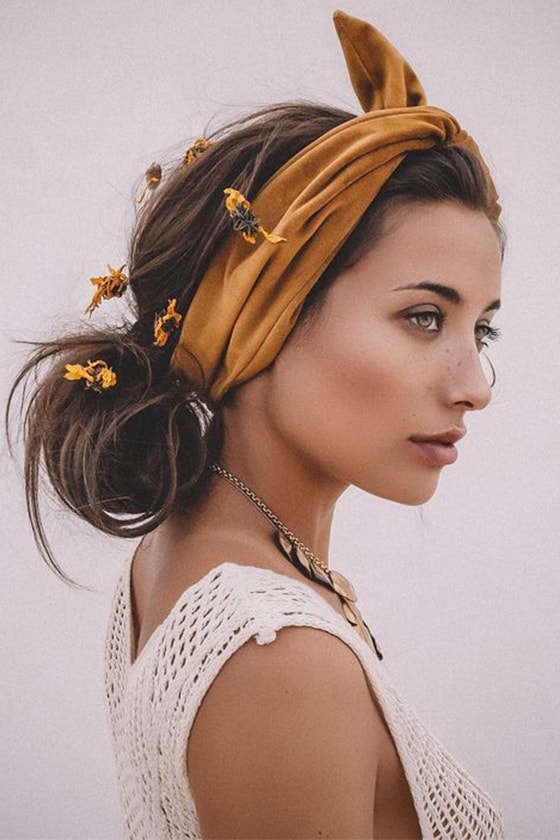 scarf summer hairstyle inspiration pinterest