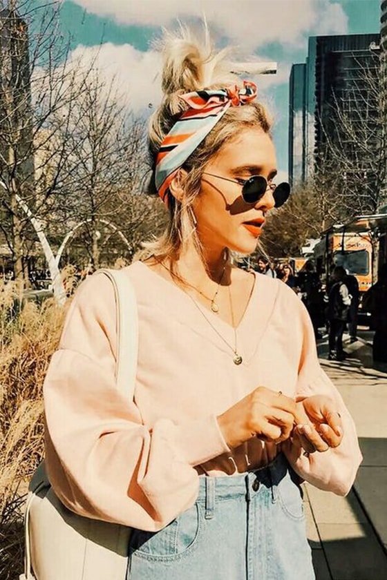 scarf summer hairstyle inspiration pinterest