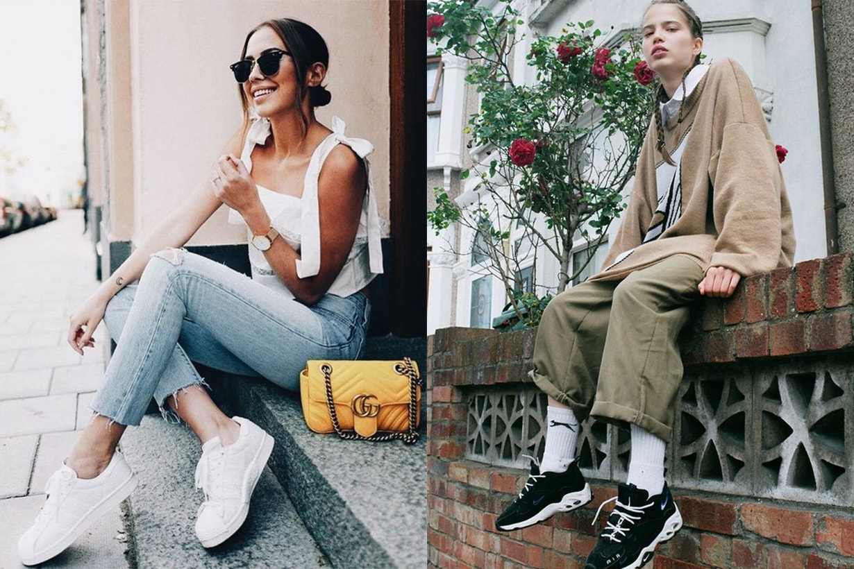 sneakers outfits trend in summer time