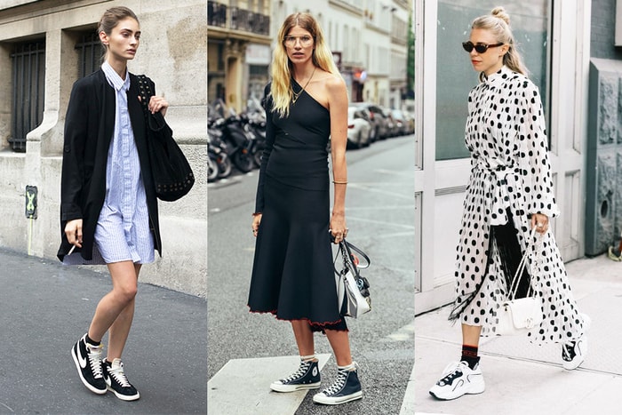 為懶人而設的必勝穿搭方程式：「連身裙 + 波鞋」時尚街拍造型示範