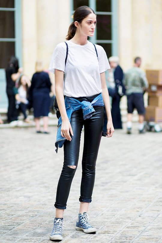 white tee denim jeans summer styling tips street style