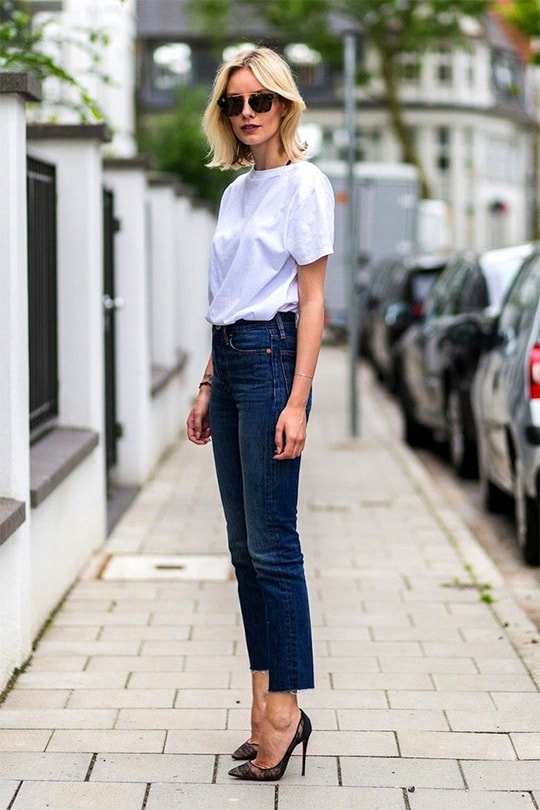 white tee denim jeans summer styling tips street style