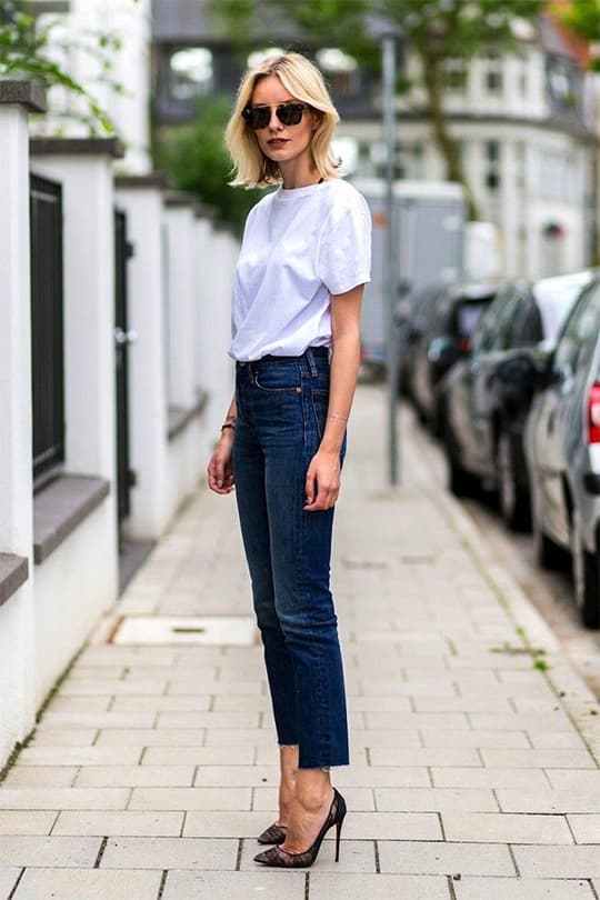 white tee denim jeans summer styling tips street style