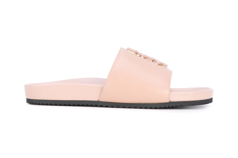 saint Laurent sports slides sandals dusty pink