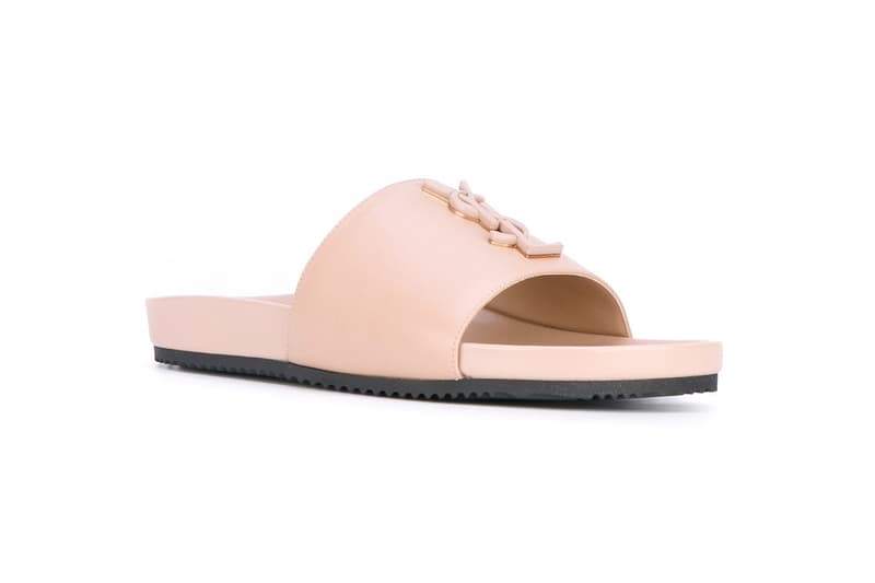 saint Laurent sports slides sandals dusty pink