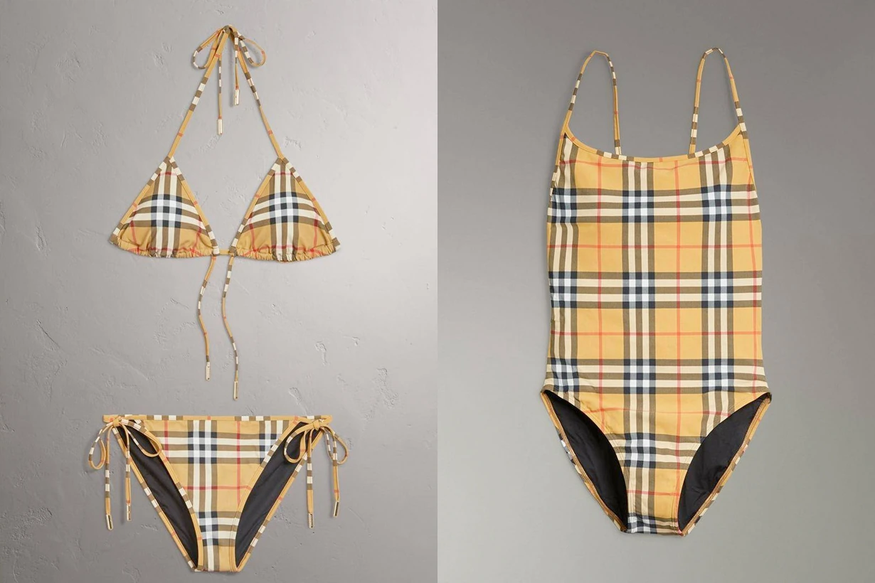 Kim Kardashian Kylie Jenner Burberry decade bikini swimsuit