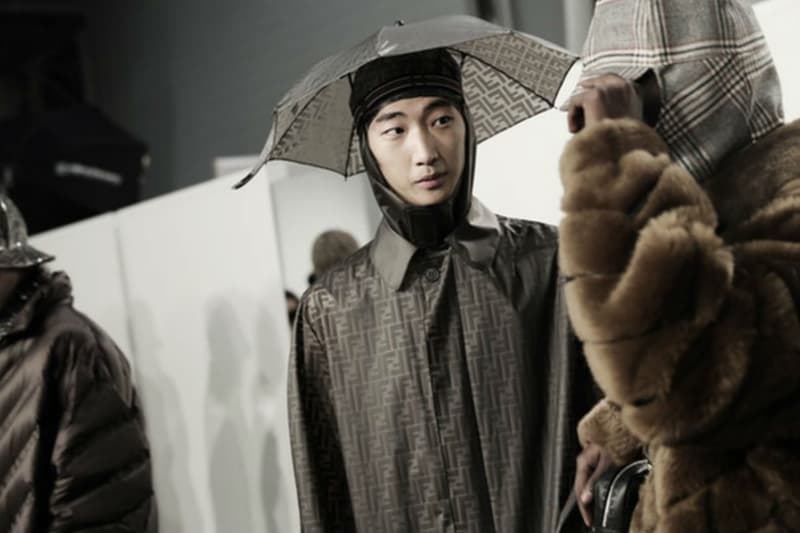 Stay Dry With Fendi's Logo Print Umbrella Hat