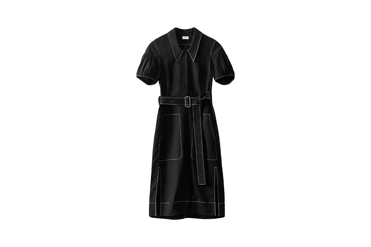 H&M “Bonjour Paris” Collection - Black Puff-sleeved Shirt Dress