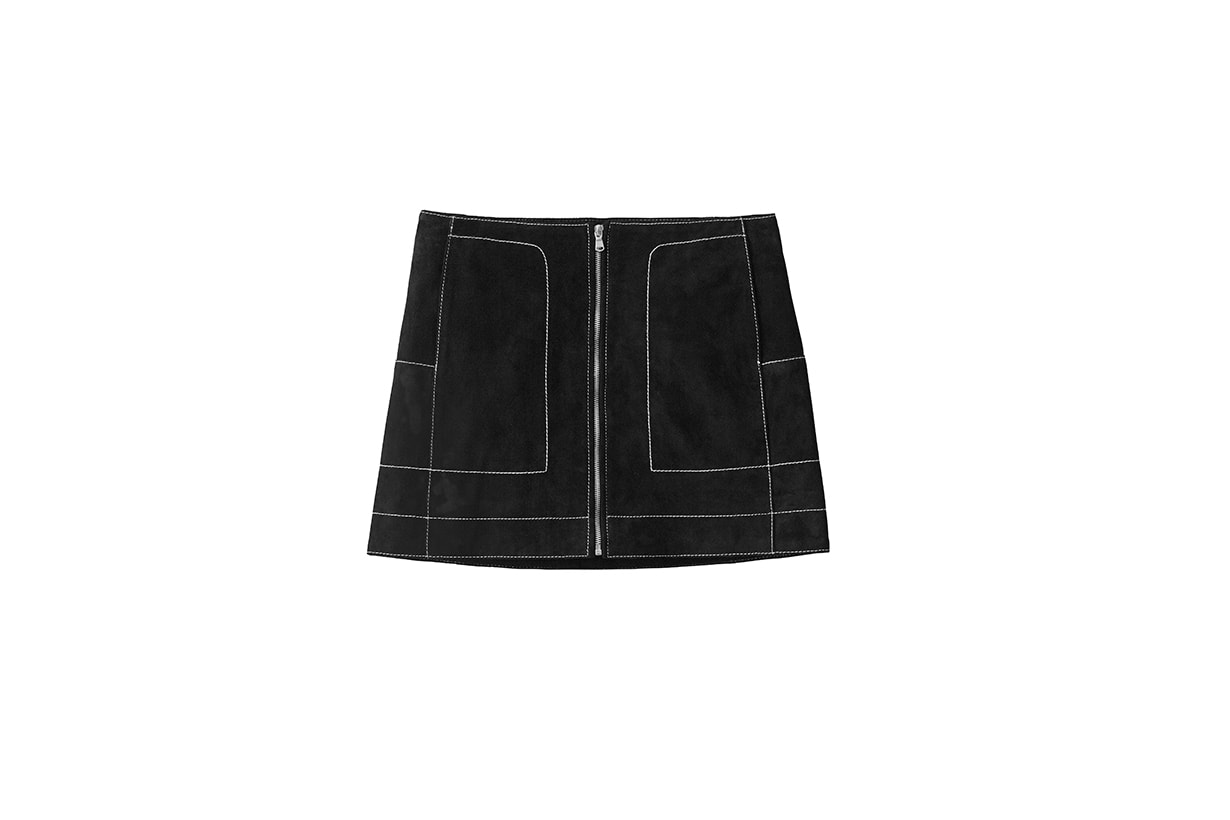 H&M “Bonjour Paris” Collection - Black Short Suede Skirt
