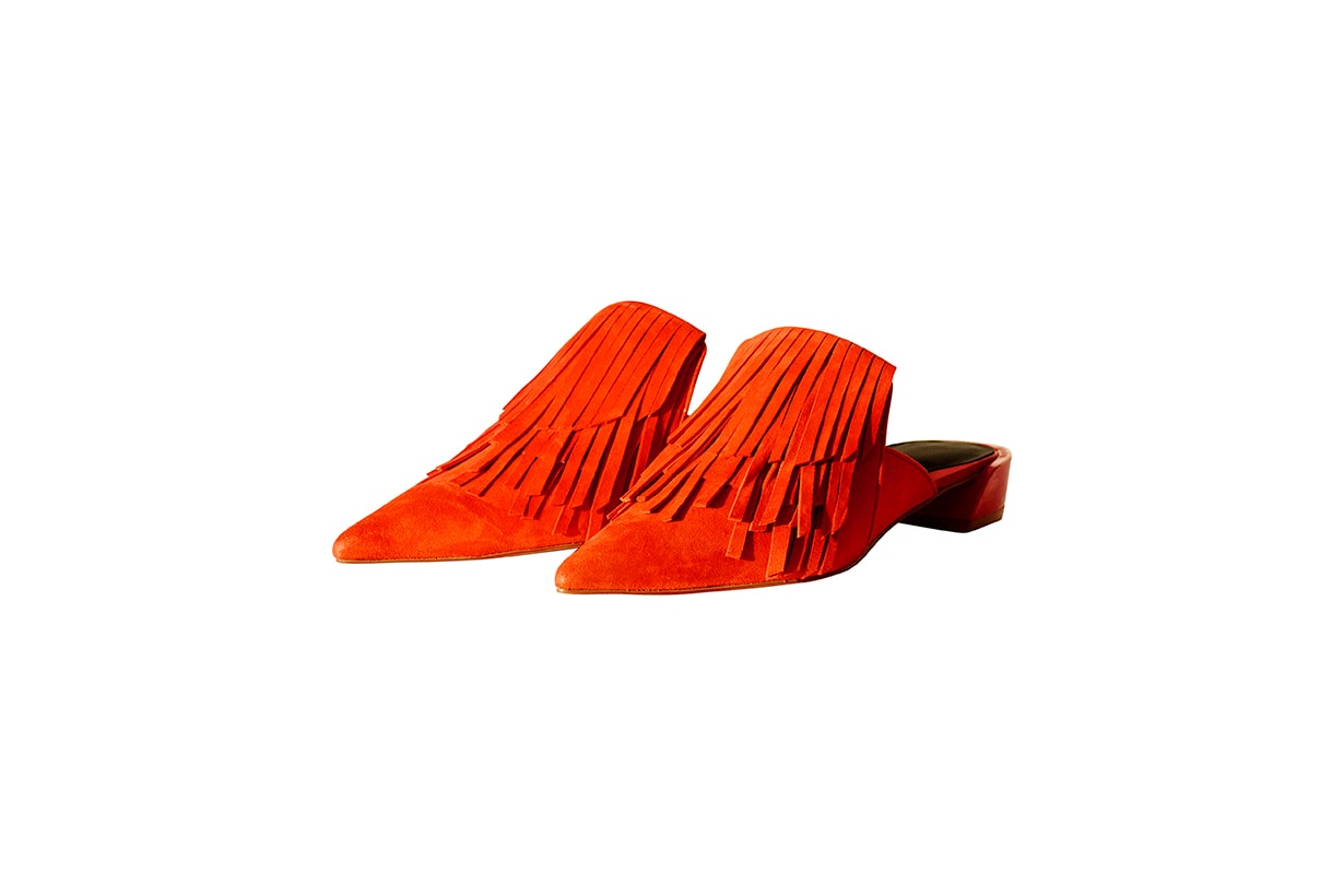 H&M “Bonjour Paris” Collection - Bright Red Suede Slippers