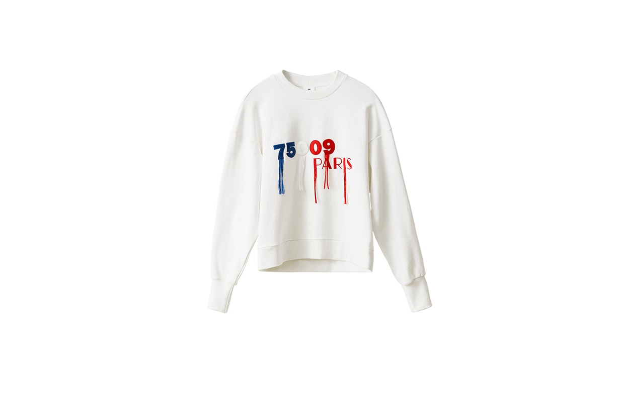 H&M “Bonjour Paris” Collection - White Embroidered Sweatshirt