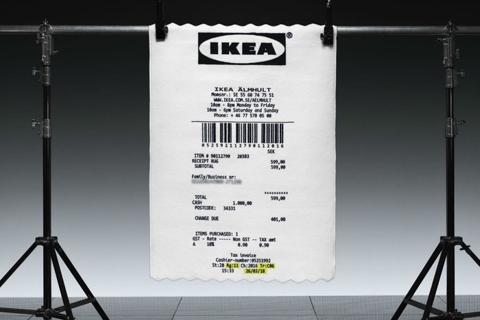IKEA 與 Virgil Abloh 的最新聯名潮物：巨無霸「收據」地毯！
