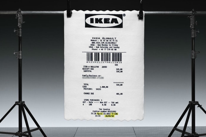 IKEA 與 Virgil Abloh 的最新聯名潮物:巨無霸「收據」地毯!