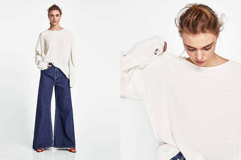 zara white top