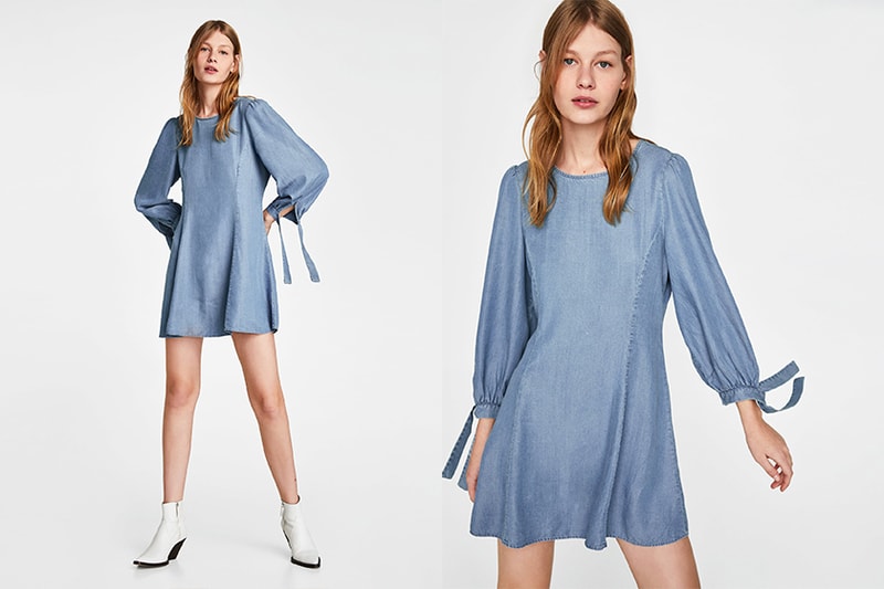 zara denim dress
