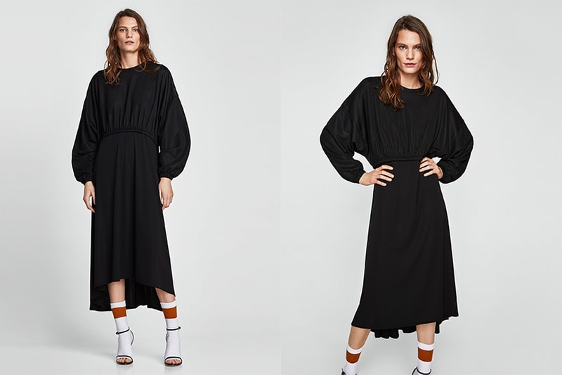 zara black dress