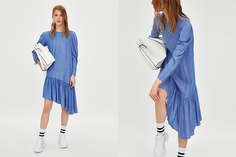 zara denim dress