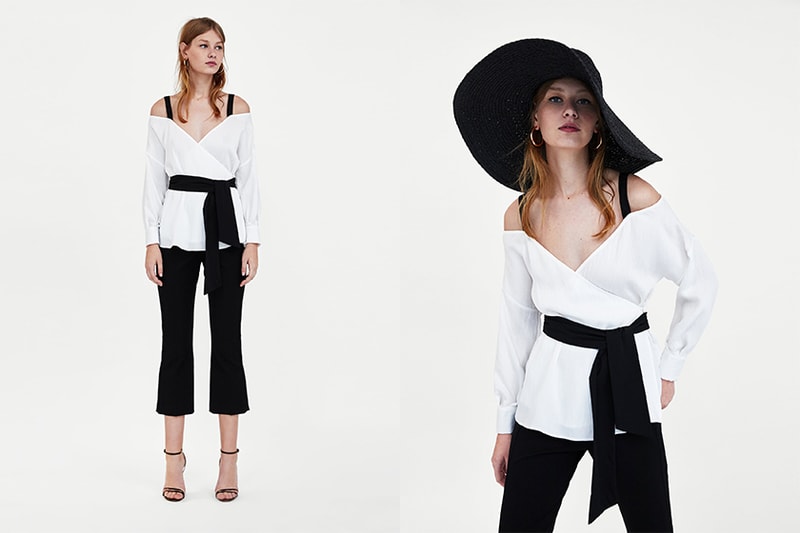 zara white off shoulder top