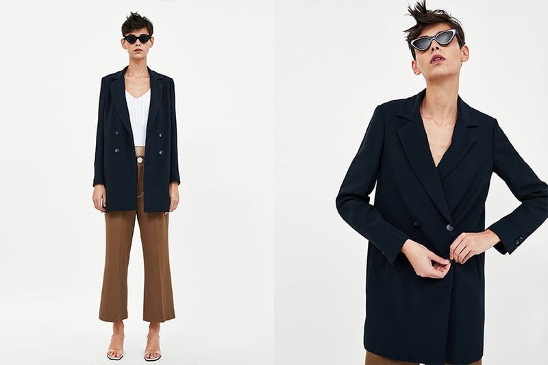 zara black blazer