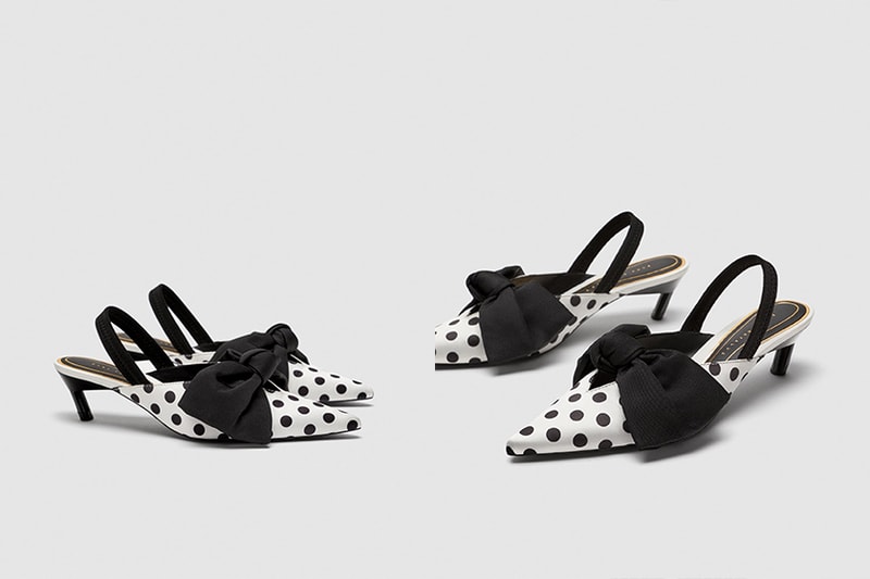zara polka dots heels shoes