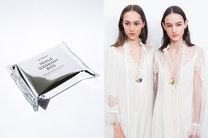 Byredo Hair Perfume collection Triplé Gagnant Fleurs Bal D’Afrique Gypsy Water Mojave Ghost Triple Gagnant Bois Blanche La Tulipe Flowerhead