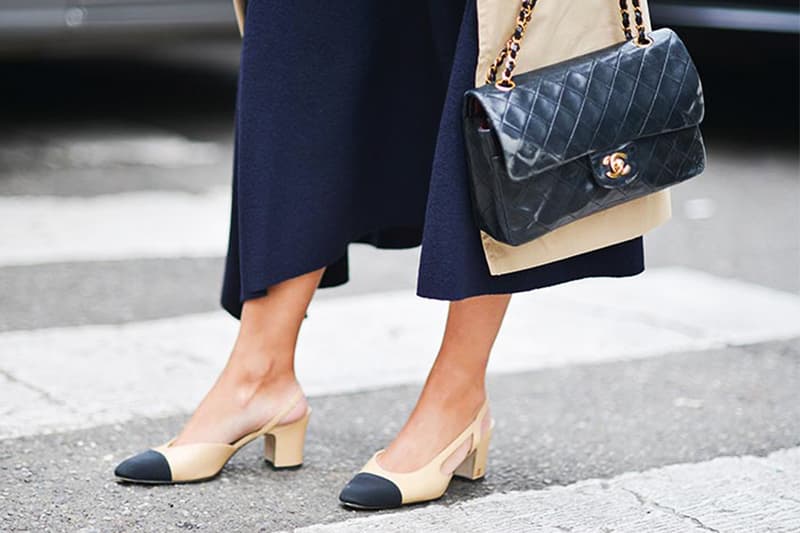 chanel two tone slingbacks