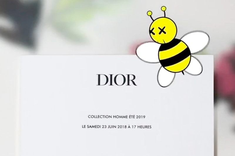Dior homme kim jones kaws paris mens fashion week invitation