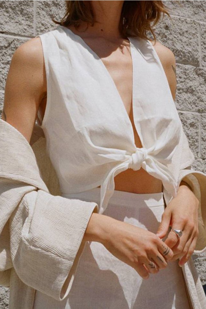 Crop Top Front Tie Crop Top Summer Must Have fashion items summer styling summer outfit street style