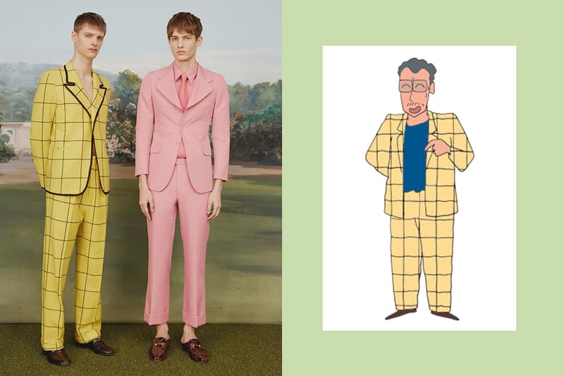 Gucci Suit Elton John Crayon Shin-chan cartoon