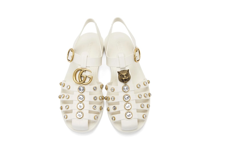 gucci-white-jelly-sandals shoes-