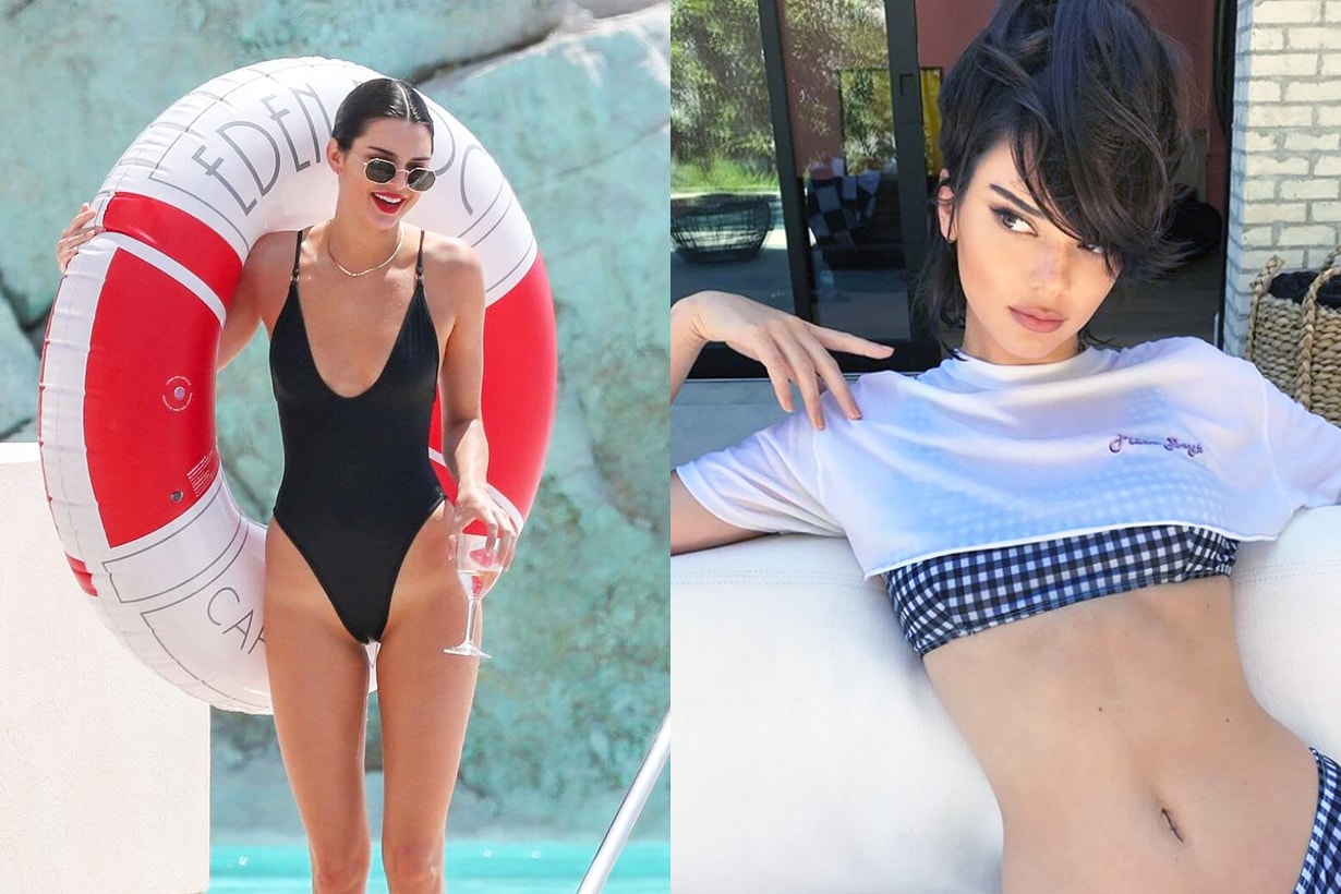 Kendall Jenner Kourtney Kardashian Body Shamed too skinny tan lines bikini picture