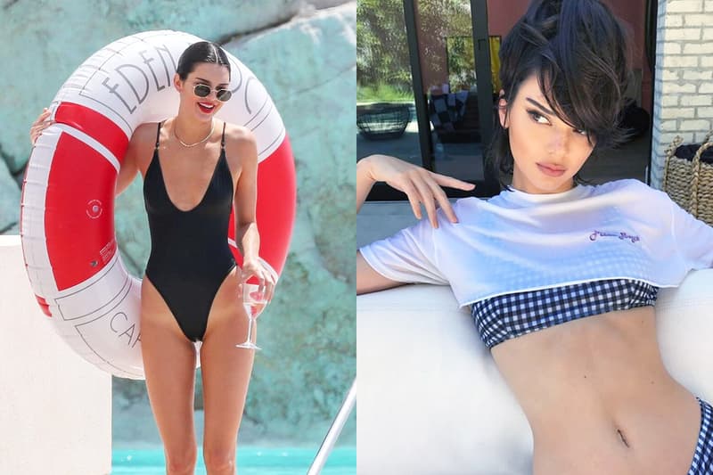 Kendall Jenner Kourtney Kardashian Body Shamed too skinny tan lines bikini picture