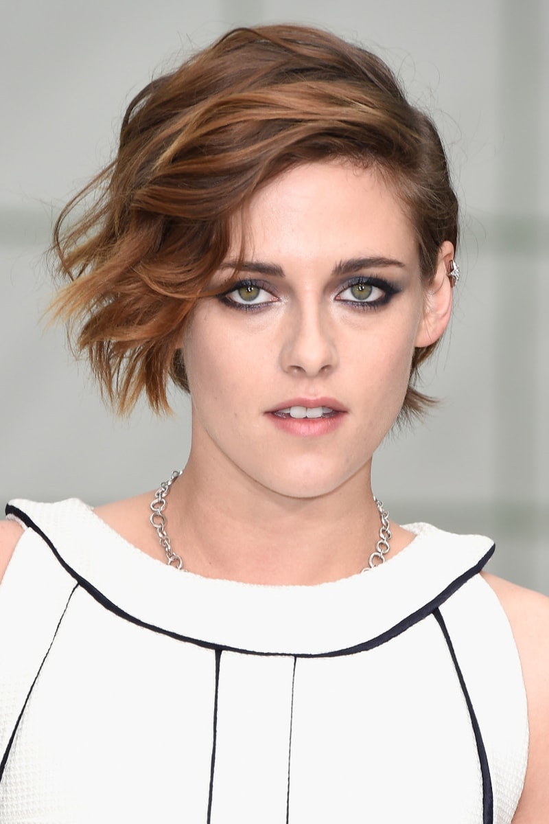 Kristen Stewart beauty evolution long curly hair short hair skin head smokey eyes makeup celebrities hairstyles