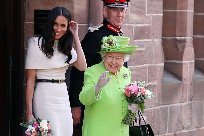meghan markle the queen body language and wears neutrals