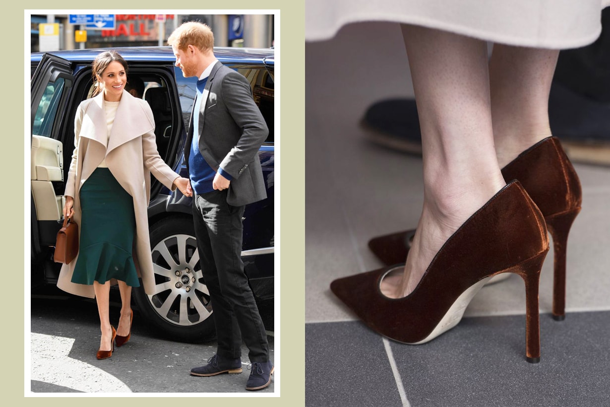 Meghan Markle Duchess of Sussex Royal Style wrong size high heels too big avoid blisters british royal family fashion hack