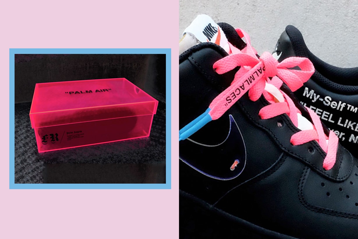 palm angels the ten pink customize sneaker off-white