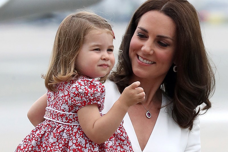 princess charlotte sit dinner table parents royal visits