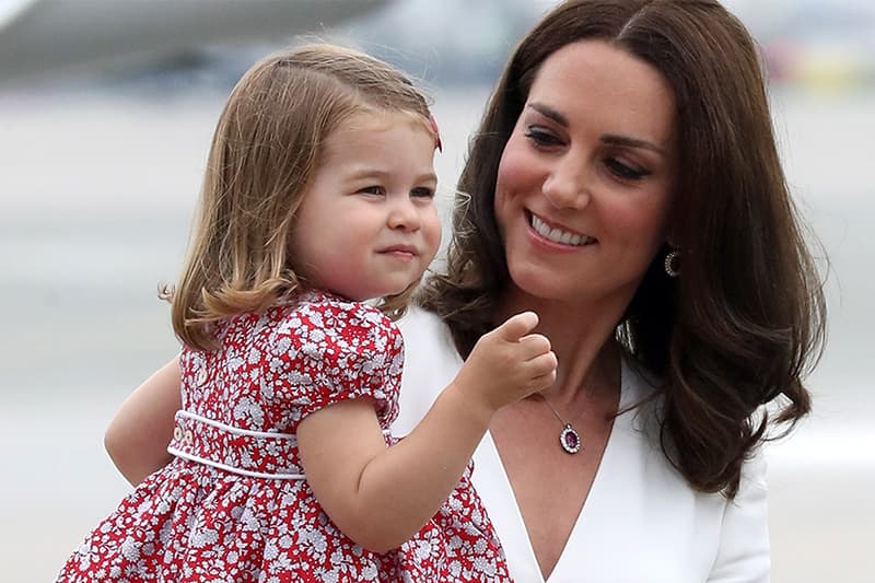 princess charlotte sit dinner table parents royal visits