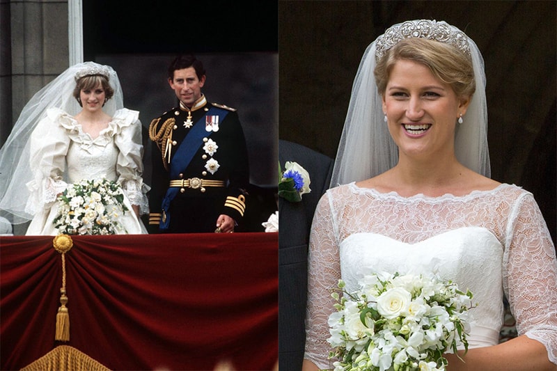 princess diana niece wearing spencer tiara wedding