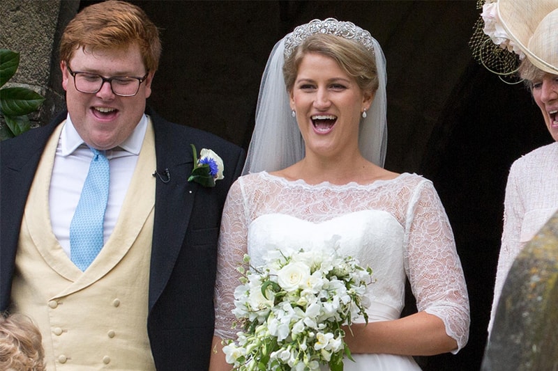princess diana niece wearing spencer tiara wedding