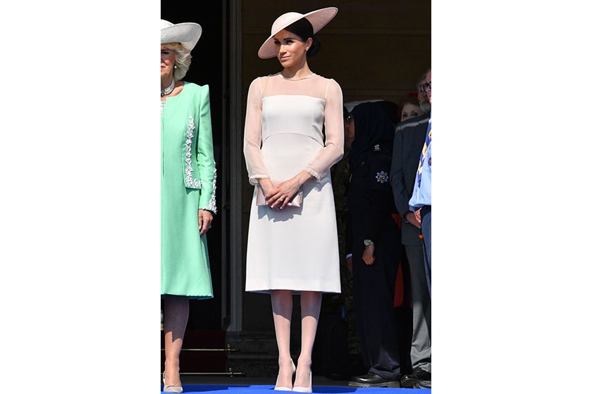 Meghan Markle style white dress