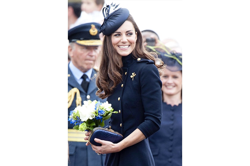 kate middleton style CLutch navy dress