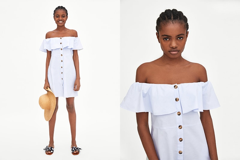 zara off shoulder dress